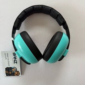 BANZ Kids Noise-Canceling headphones Earmuffs - Ages 0-2 - Aqua Blue in box